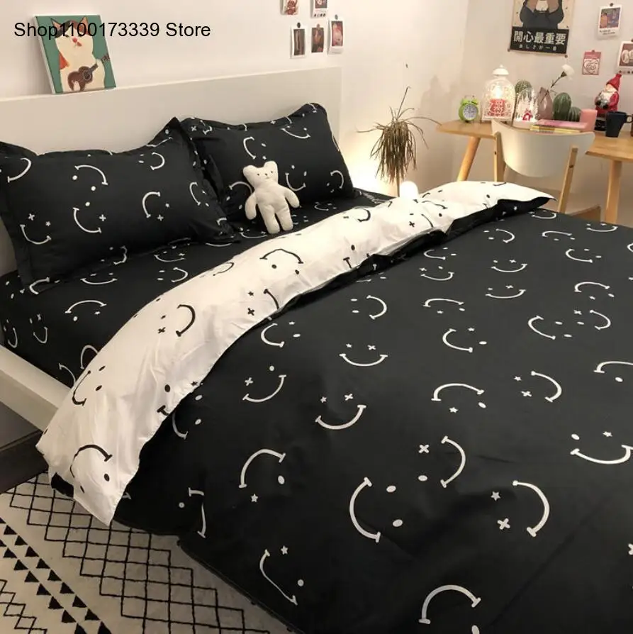 Rainbow Bedding Set Cartoon Printed Sheets Adult Children Sheets Quilt Cover Pillowcase Four Seasons