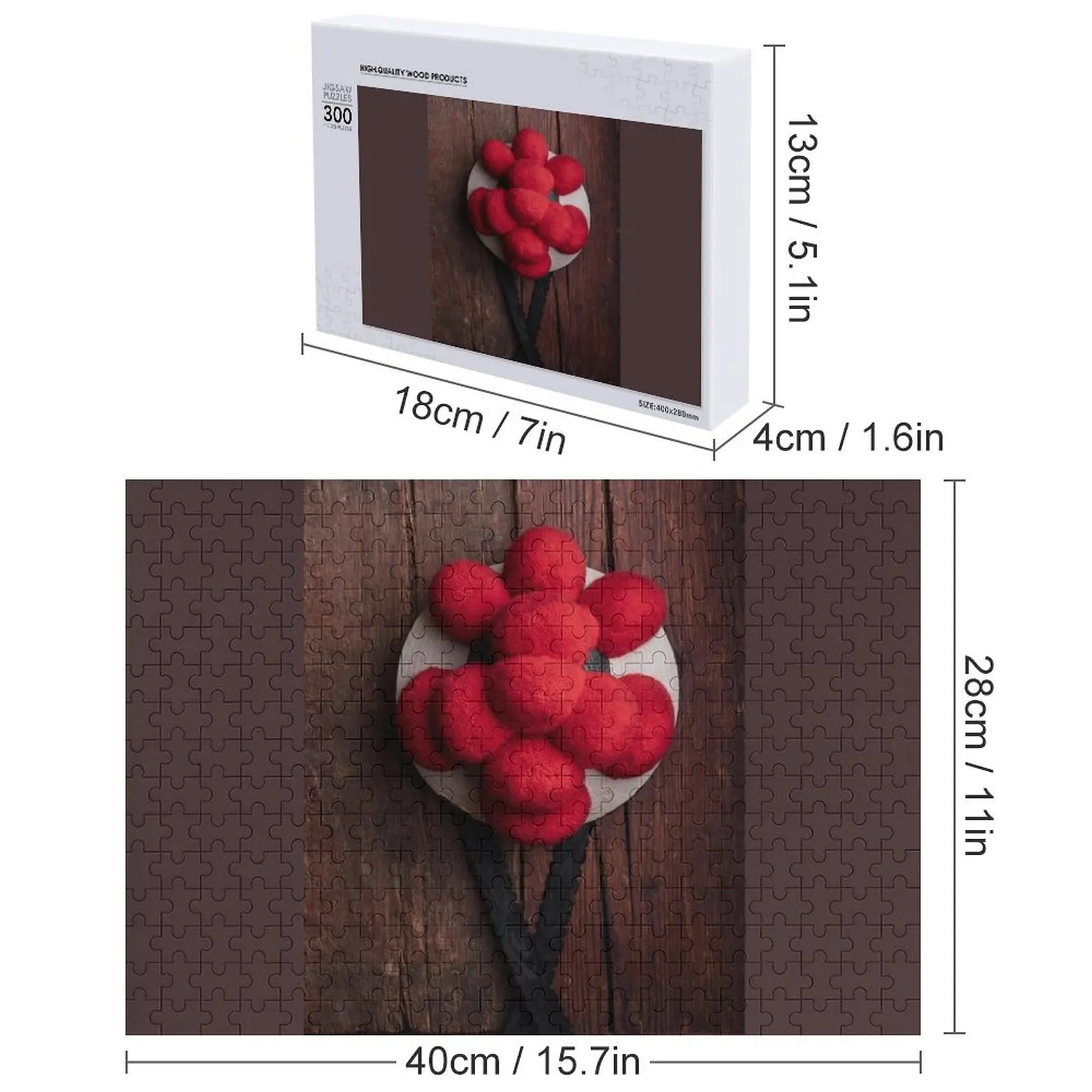 소박한 나무 벽 앞의 볼렌후트 직소 퍼즐 아기 장난감 어린이를 위한 맞춤형 퍼즐