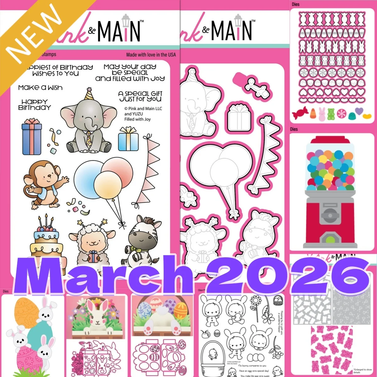 March 2026 New Candy Machine Rabbit Metal Cutting Dies Clear Stamps Stencil for DIY Greeting Card Making Scrapbooking Craft