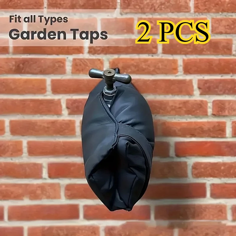 

2 pieces of outdoor faucet covers, prevent freezing, winter faucet insulation covers, easy to disassemble, suitable for winter