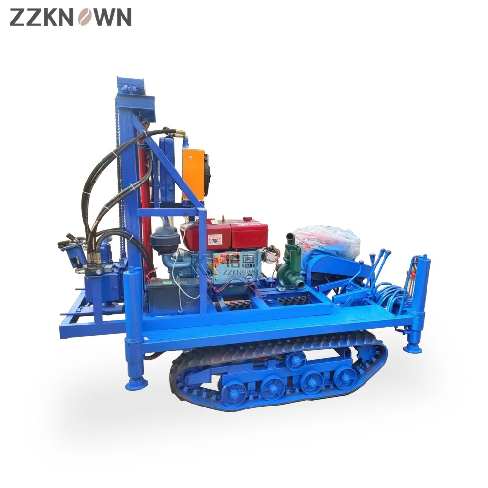 Crawler 22HP Diesel Drilling Machine Portable Water Drilling Rig 120M Drilling Drive Table Wheel Drilling Machine