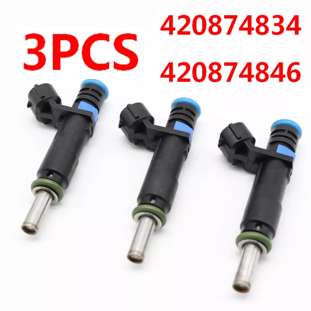 3Pcs Fuel Injector 420874846 420874834 For Sea-Doo GTI 155 2011-2017 GTR 215 2012-2016 RXT 260 10-16 FREE SHIPPING!!!