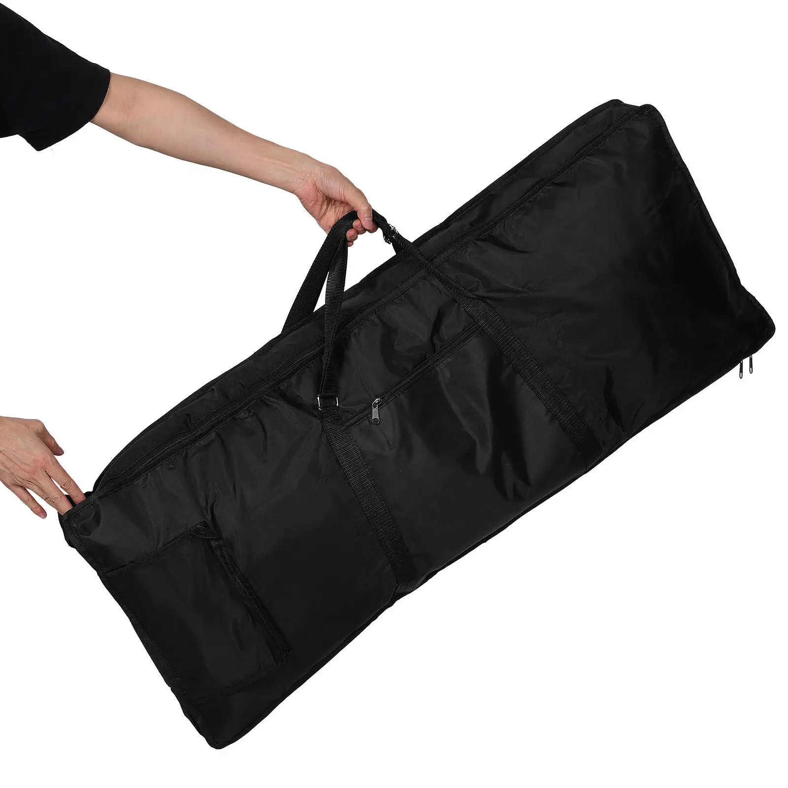 

Водонепроницаемая сумка для клавиатуры на 61 клавишу, портативный чехол из ткани Оксфорд с мягкой подкладкой для электронного пианино, вместительная сумка-органайзер для хранения клавиатуры