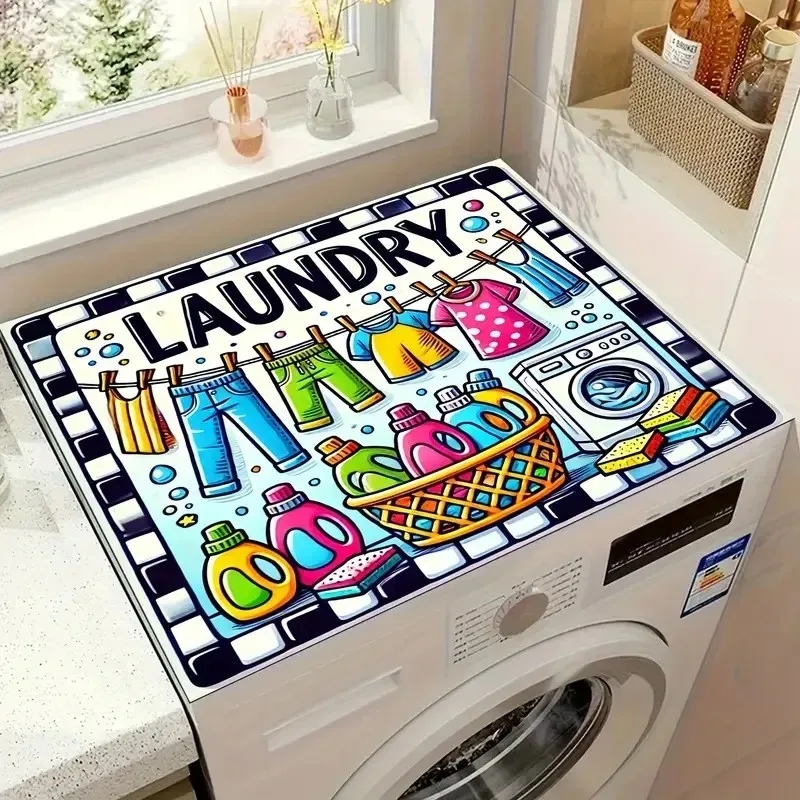 

VIKAMA Washing Machine Dust Cover, Oven, Microwave, Refrigerator Top Protection Pad, Coffee Draining Pad, Table Mat