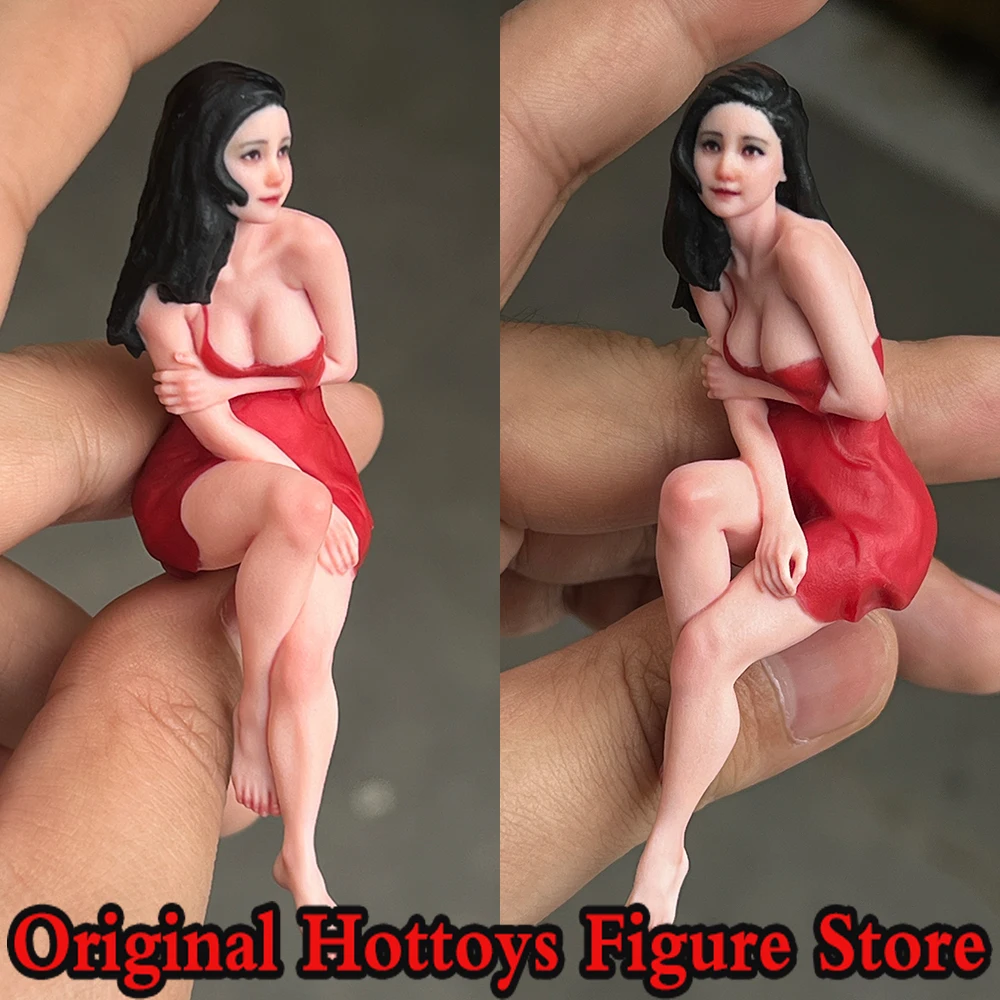 

1/16 Scale Female Soldier Red Camisole Skirt Beauty Mini Sculpture Full Set About 8cm Action Figure Model Doll Collection