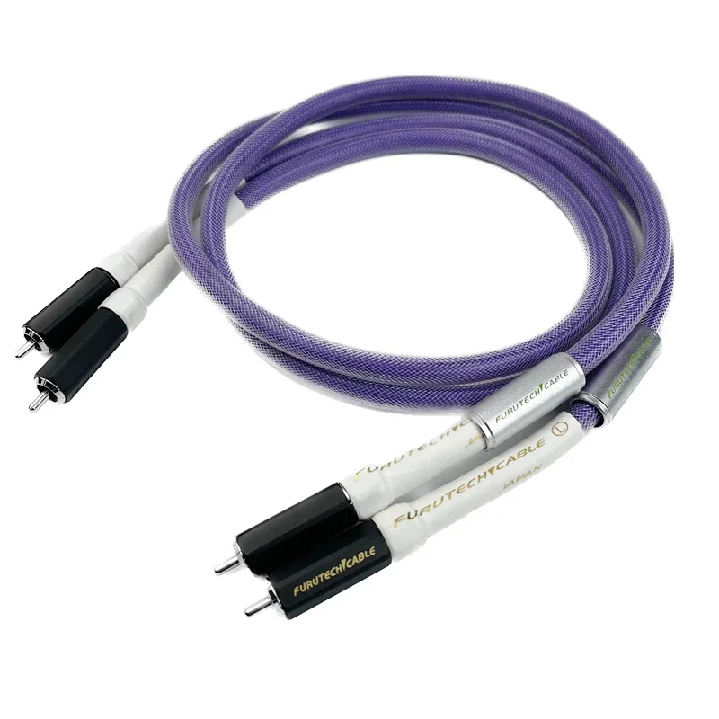 

Pair Audio RCA Signal Cable Furutech FA-220 OCC Copper Purple HiFi Audio Interconnect Line