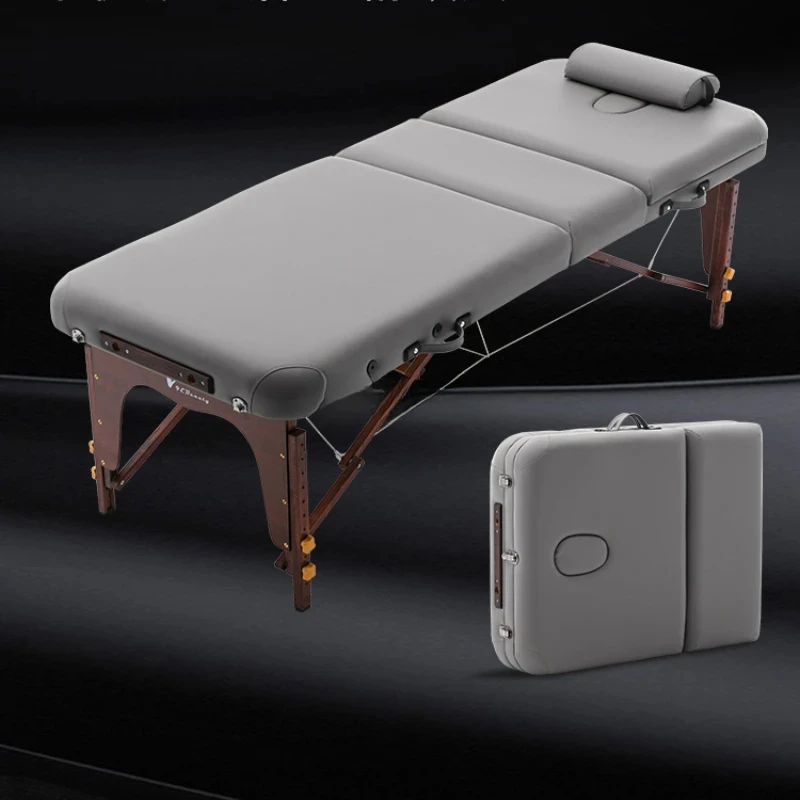 Speciality Folding Massage Bed Beauty Tattoo Portable Spa Wooden Massage Bed Bathroom Cama Dobravel Salon Furniture