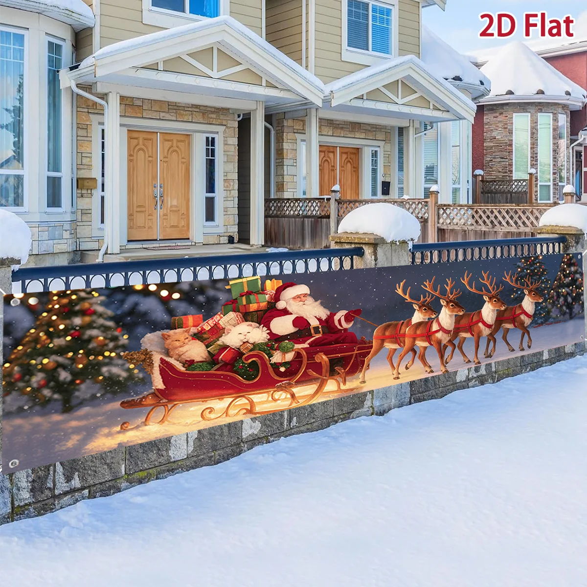 Christmas Outdoor Banner Merry Christmas Decorations For Home 2025 Outdoor Decor Xmas Navidad Noel Natal Happy New Year 2026