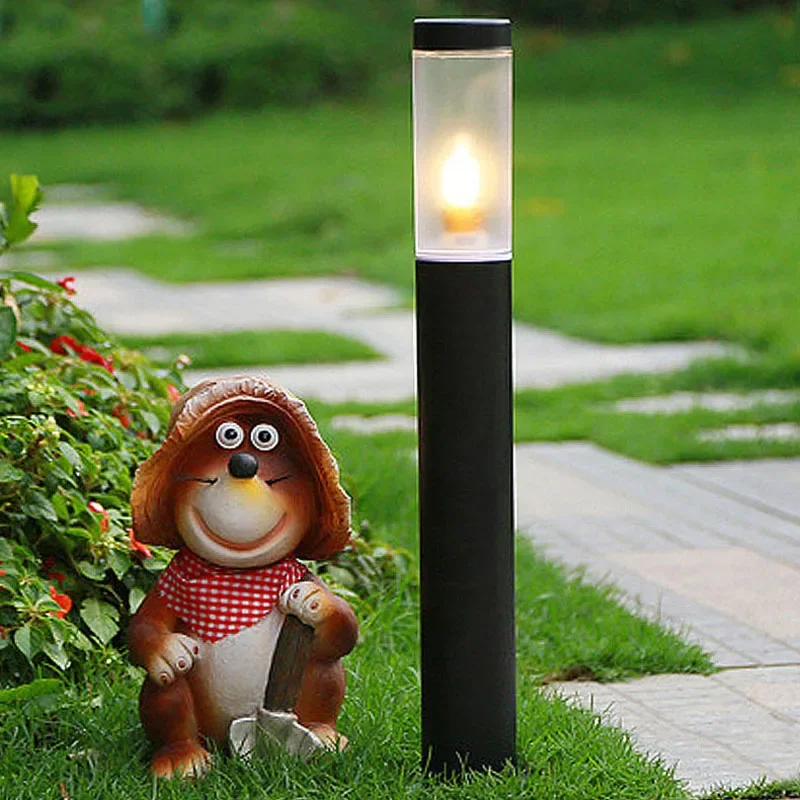 Lampada da palo per palo da giardino da esterno in acciaio inossidabile Ip65 impermeabile da 60 cm