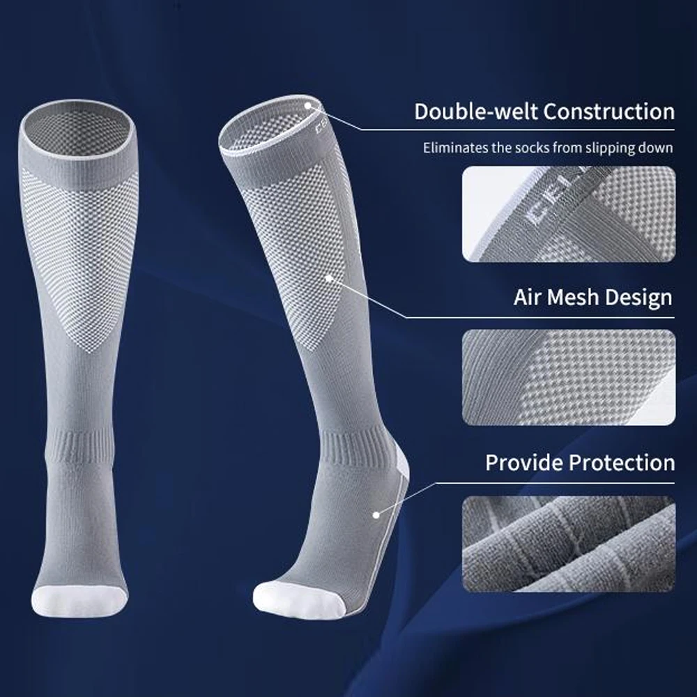 1Pair Compression Socks for Men & Women 20-30 MMHg Knee High Nurse Pregnant Running Medical and Travel Athletic