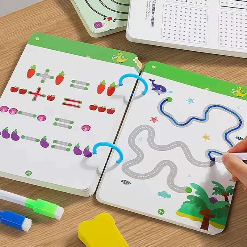 Mathematical Training Early Education Book Pen Control Kids Painting Brain Development for Kids