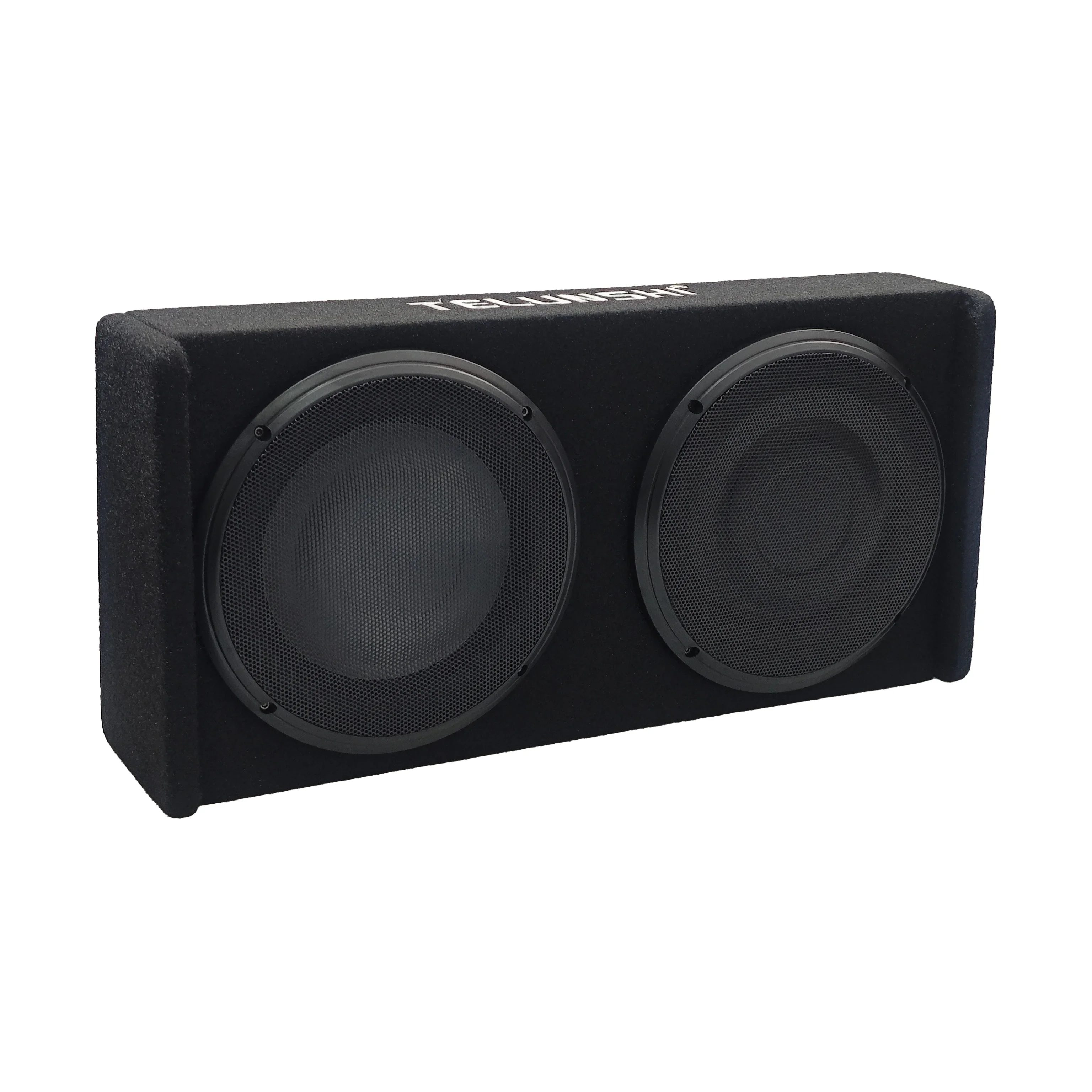 8 10 12 Inch Dual Active Car Subwoofer with Strong Bass Slim under Seat Subwoofers Box Coil 100W RMS Power DC 12V sound speakers