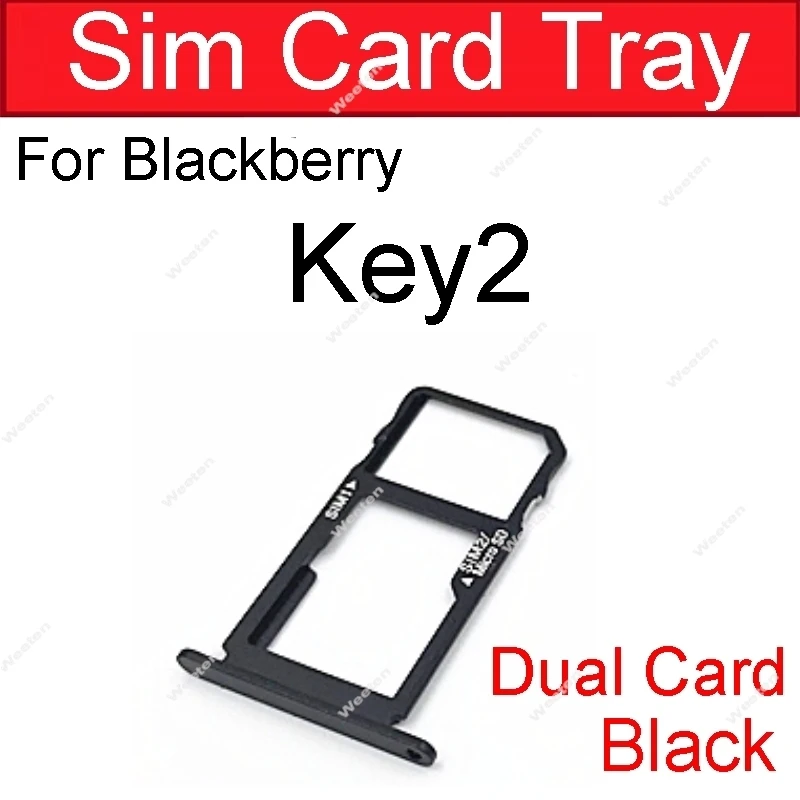 SIM Card Tray Holder For BlackBerry Keyone DTEK70 Key2 Key2 LE SIM Card Slot Socket Adapter Replacement Repair Parts