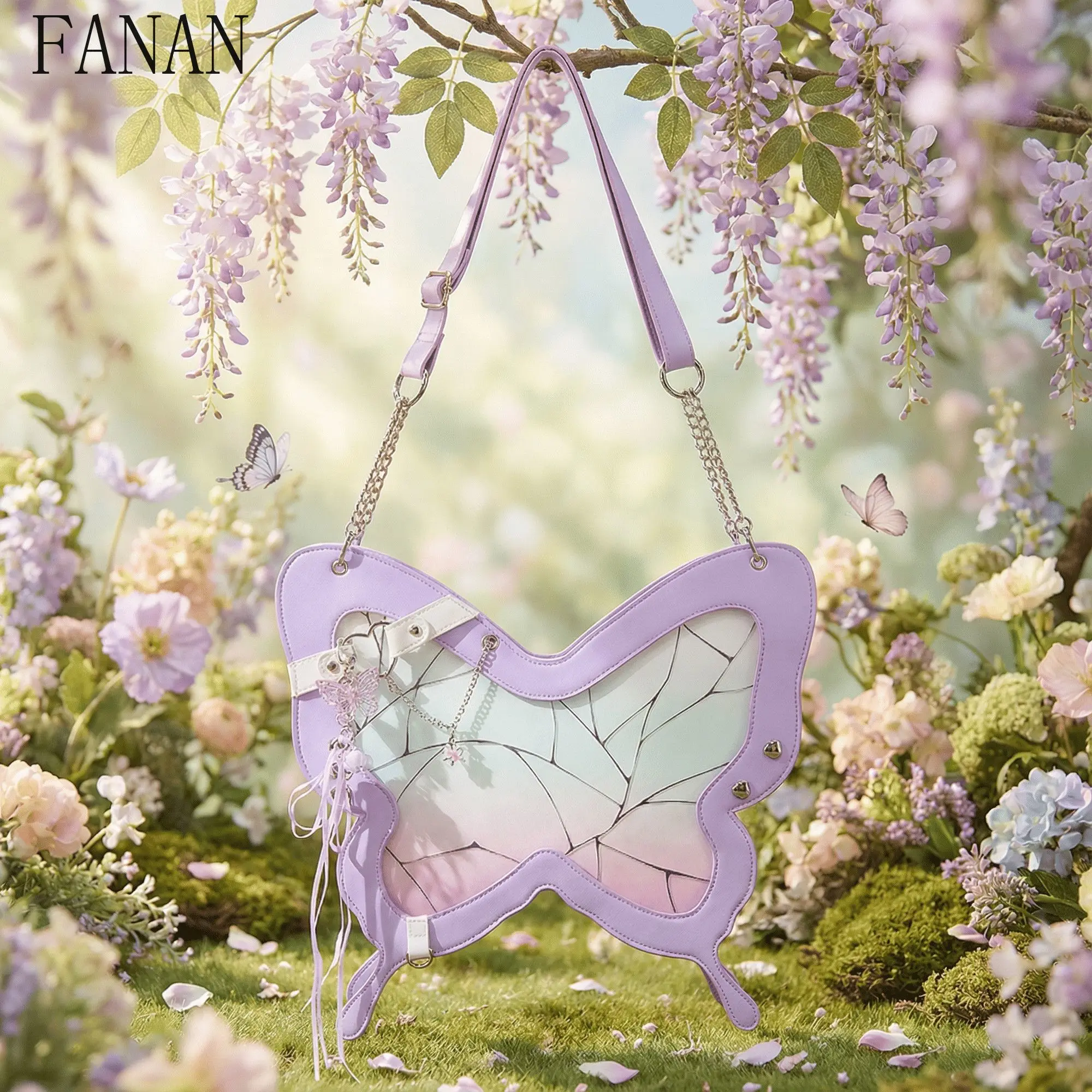 Original Irregular Crossbody Bags for Women Transparent Badge Girl Cute Versatile Commute Shoulder Bag Women's Handbags