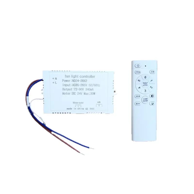 

SQPP-For Round Fan Lamp Compatible Fan Light Controller 340Ma LED Driver Module Adjustable Color Temperature Dimming Remote Cont