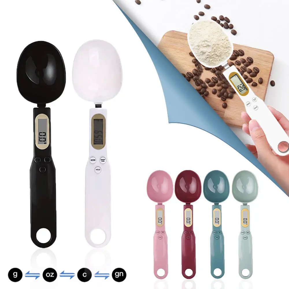 Mini Spoon Scale Digital Kitchen Scale Electronic LCD Food Scale 0.1-500g Cooking Flour Milk Coffee Powder Weight Measure Spoon