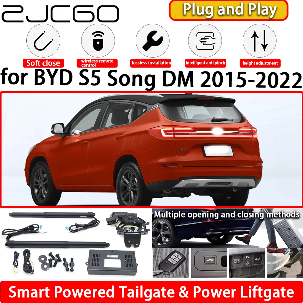 

ZJCGO for BYD S5 Song DM 2015-2022 OEM Automatic Electric Powered Tailgate Power Liftgate Tail Gate Lift Kit System Plug & Play