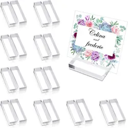 1pcs Acrylic Stands Place Card Holders Table Number Stands Clear Card Display Stand for Table Wedding Photos Office Home