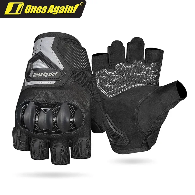 ¡Los más nuevos de nuevo! Guantes de medio dedo para motocicleta para hombre, anticaída, transpirables, Verano