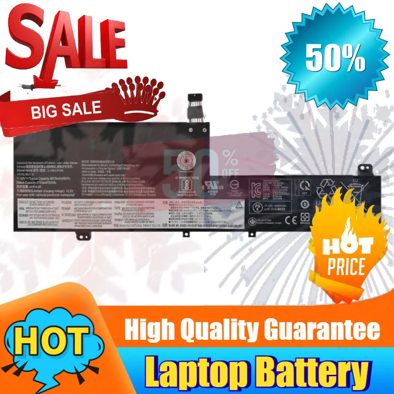 SWZY L19M3PD6 11.52V 4570mAh Battery For Lenovo IdeaPad Flex 5-15IIL05 15ALC05 14ARE05 14IIL05 14ITL05 14ALC05 L19L3PD6 L19C3PD6