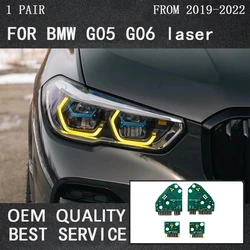 Yellow DRL LED Control Board Set Daytime Running Light Module for BMW X5 X6 G05 G06 F95 F96 Pre‑LCI Laserlight 2019-2023