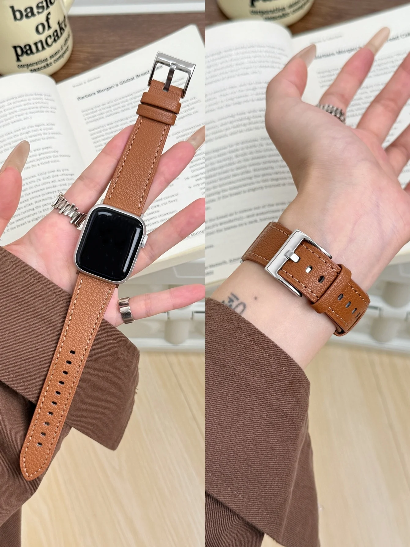 

Superior leather loop For Apple Watch band women 11/10/9/8/7/6/5/4/3/2/1 SE 38mm 40mm 41mm 42mm 44mm 45mm 46mm 49mm Strap