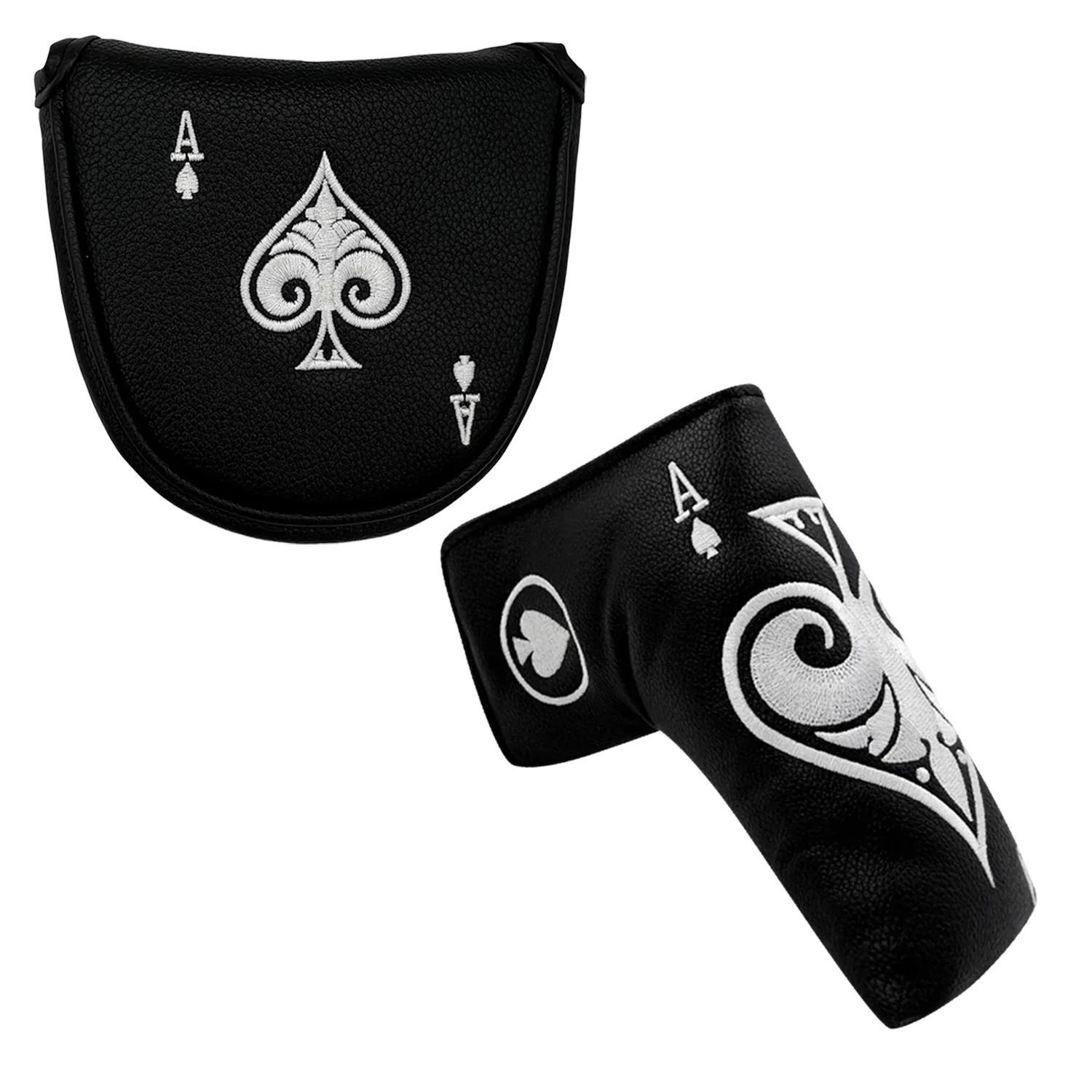 Golf Putter Cover Head Golf Headcover PU Leather Elcro For Mallet Blade Putter Golf Club Head Cover Protector