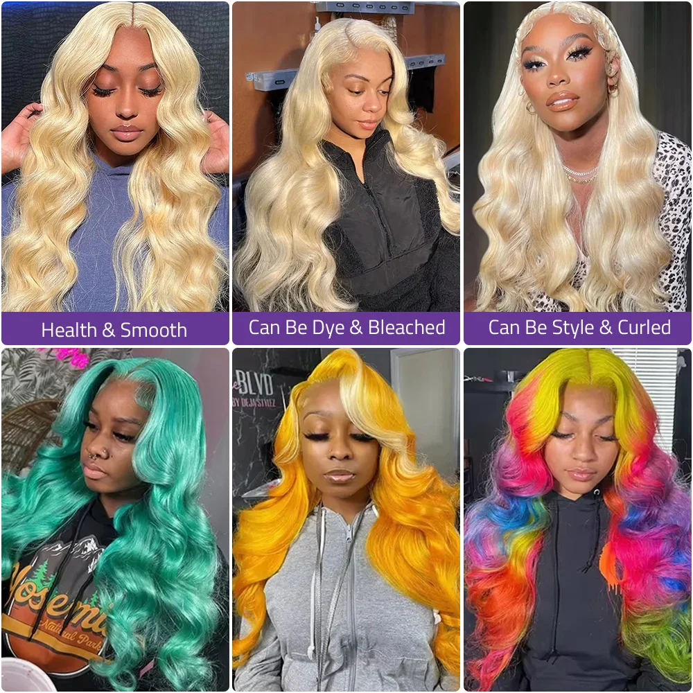 36 40 بوصة 613 العسل شقراء الجسم موجة 13x6 HD الدانتيل الجبهة باروكة من شعر طبيعي 13x4 الدانتيل الشفاف أمامي البرازيلي الباروكات للنساء