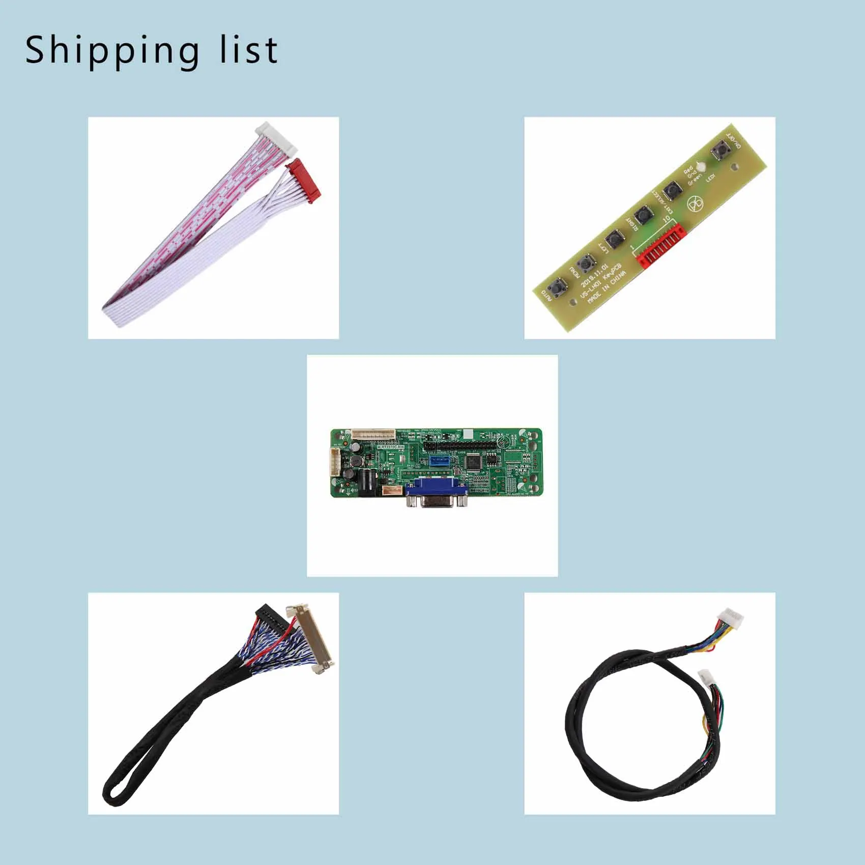 VGA LCD Controller Board RT2270C-A For 17inch LQ170E1LG21 1280x1024 LCD Screen