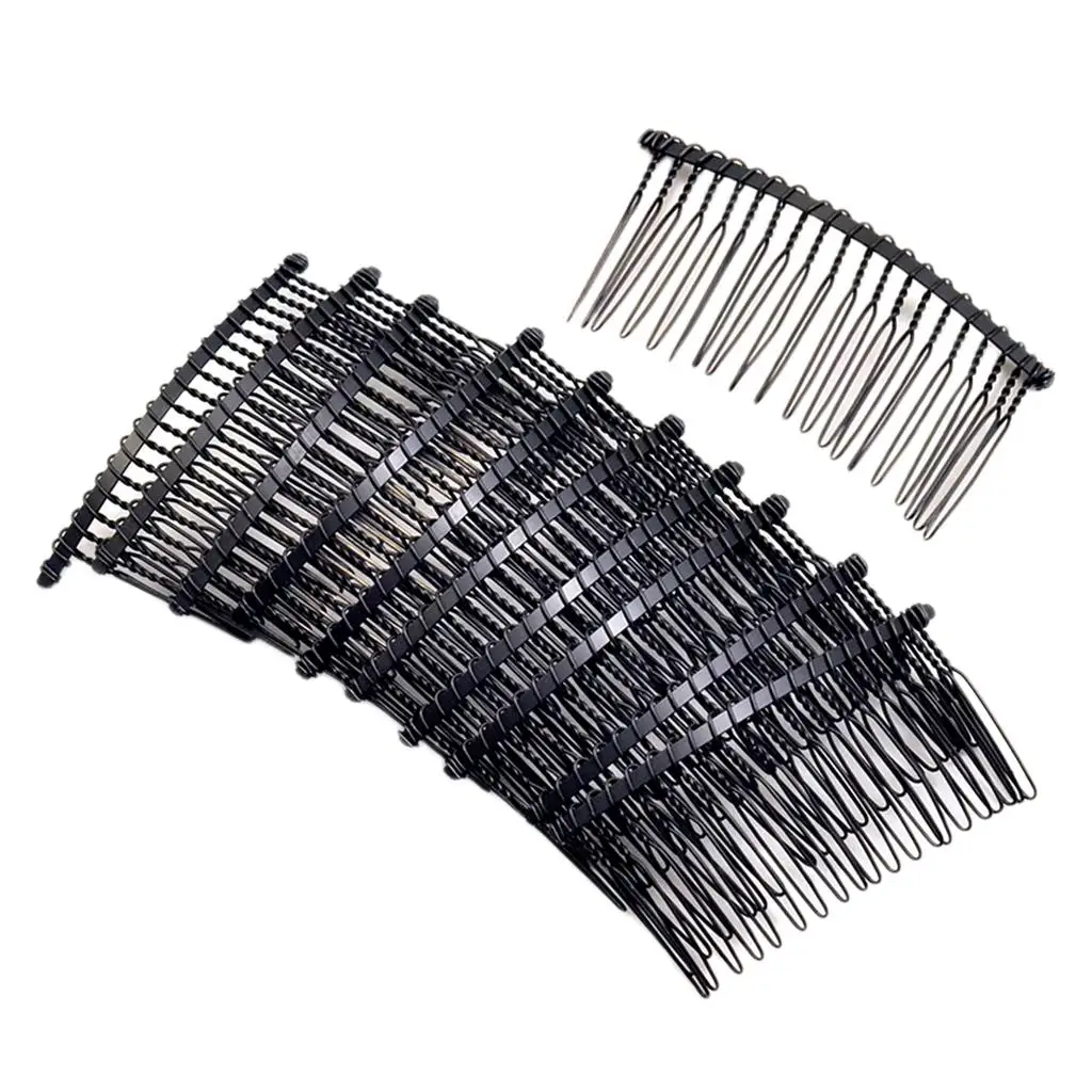 2-6pack 10pcs Metal Hair Comb Slide Side Combs Pin Hair Clips DIY Hair Findings