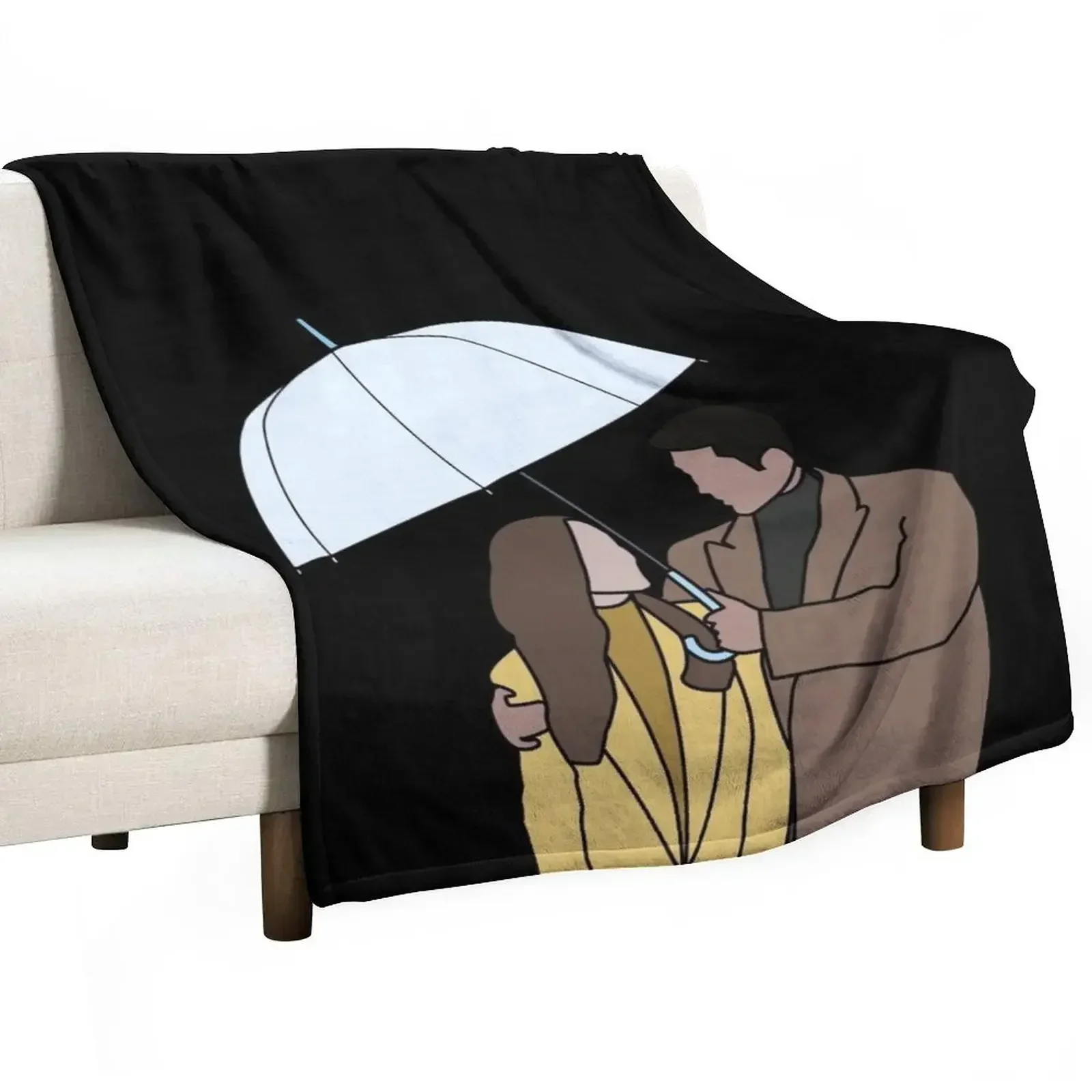 Crash landing on you - Ri Jung Hyuk And Yoon Se-Ri - Hyun Bin And Son Ye-jin - Umbrella scene Throw Blanket sofa bed Blankets