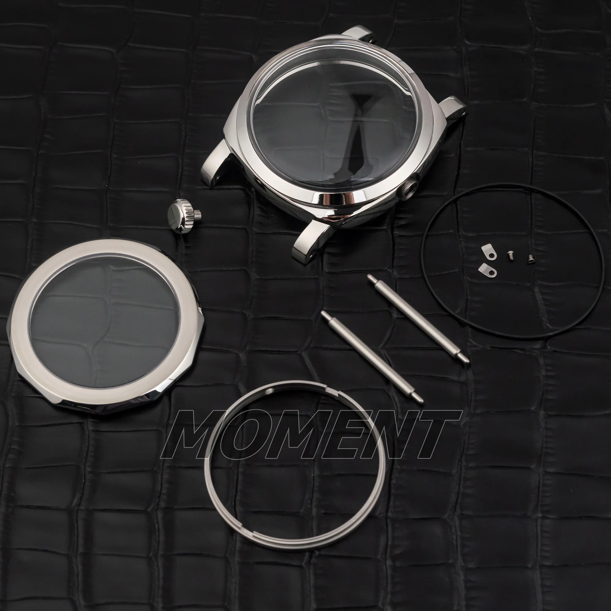 時計ケース PAM6154 ステンレス鋼ケースガラス底 100 メートル防水時計ケースフィット ETA 6497/6498/ST3600 機械式ムーブメント