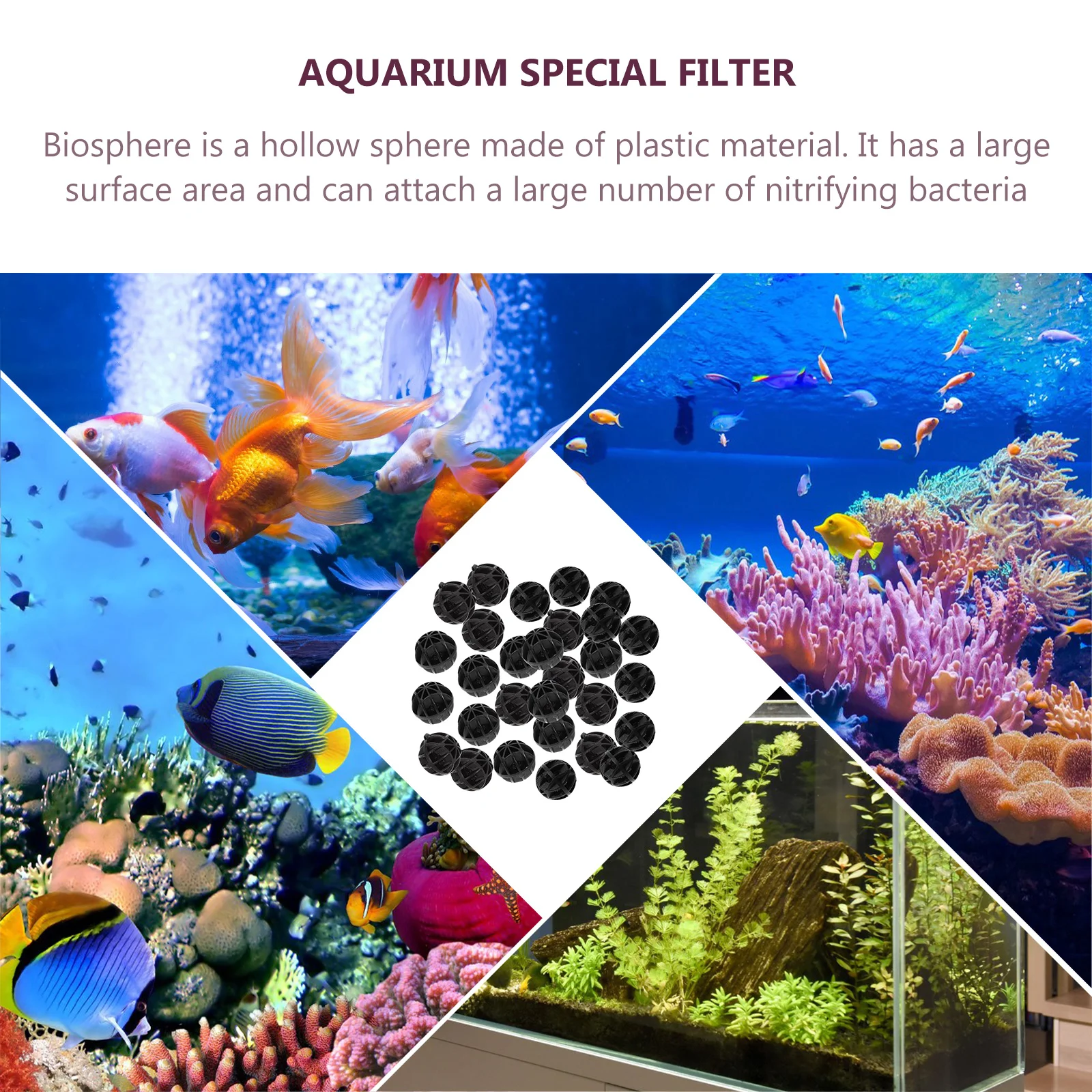 150 ชิ้นตัวกรองตู้ปลา Simple Biological Filtration Aquarium