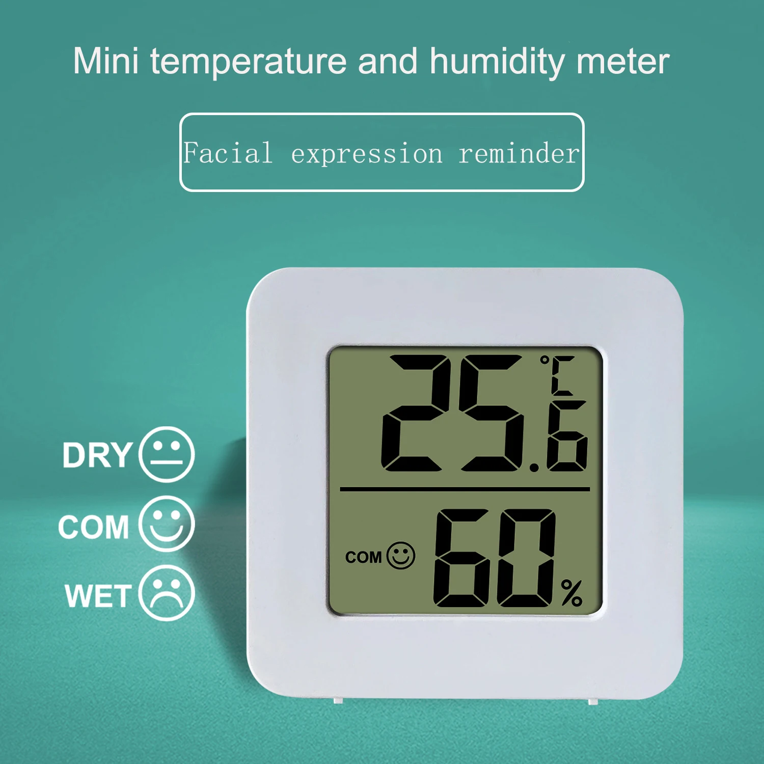 Mini LCD ميزان الحرارة الرقمي الرطوبة غرفة داخلية الإلكترونية درجة الحرارة مقياس الرطوبة الاستشعار محطة الطقس للمنزل #4