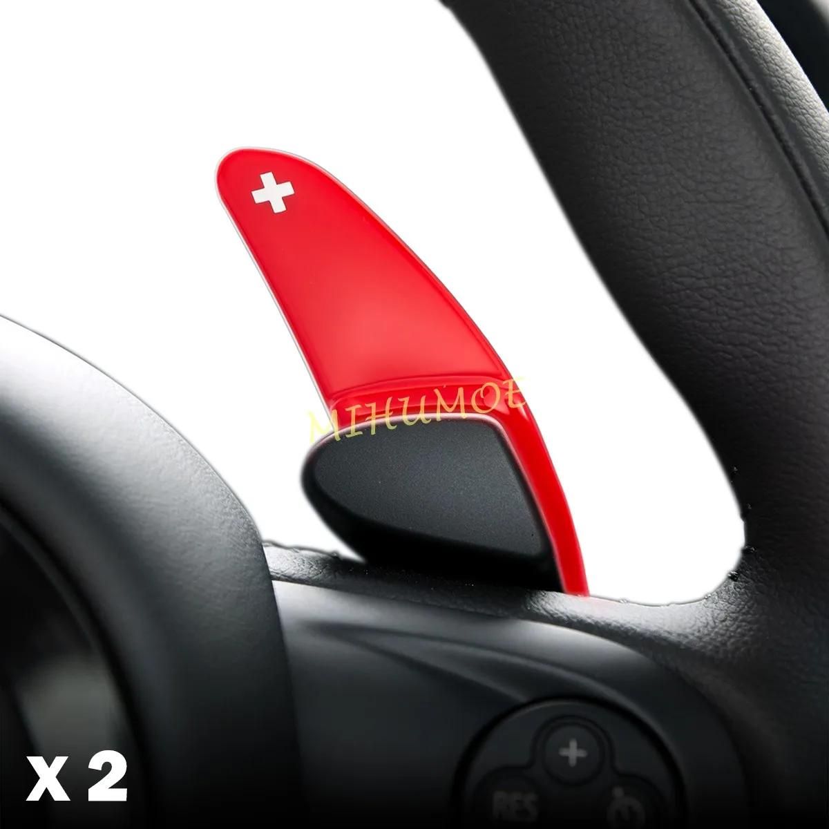 

For MINI R55 R56 R57 R58 R59 R60 R61 Cooper S/SD & JCW Roadster Clubman Car Steering Wheel Shift Paddle Extension Stickers