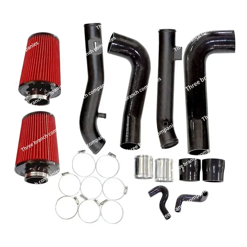 3-inch Polished Silver Cold Air Intake Kit for 370Z/G37 VQ37VHR Q60, with Silicone Hose Side PCV Ventilation Hose Kit