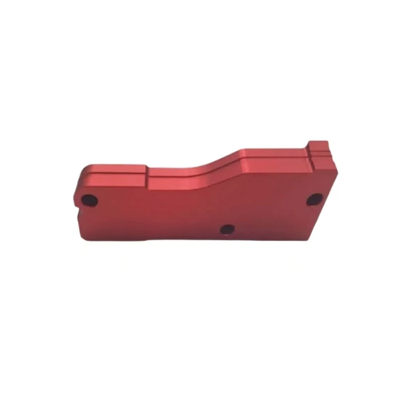 Custom Copper/Stainless Steel/Aluminum Turning Milling CNC Machining Parts Services Red irregular mechanical connection block