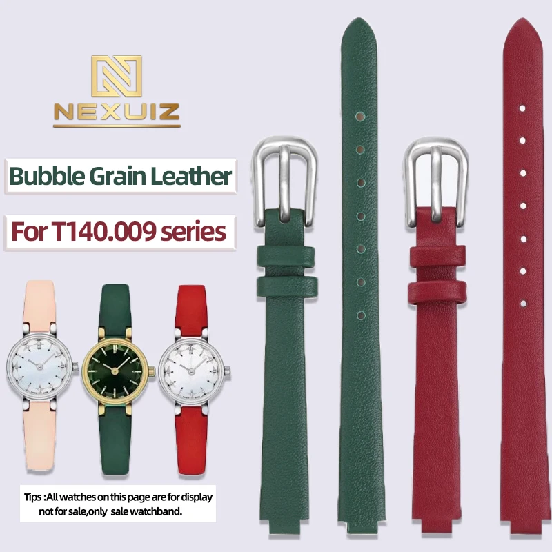 

T140.009 Women's Convex Watch Strap For 1853 Tissot Love The Little Cutie T140.009 Watchband cowhide watch bracelet 10mm