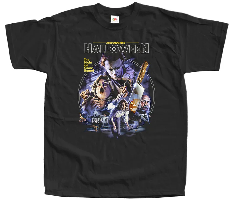 

HALLOWEEN John Carpenter's T SHIRT Horror Movie Poster BLACK All Sizes S to 5XL