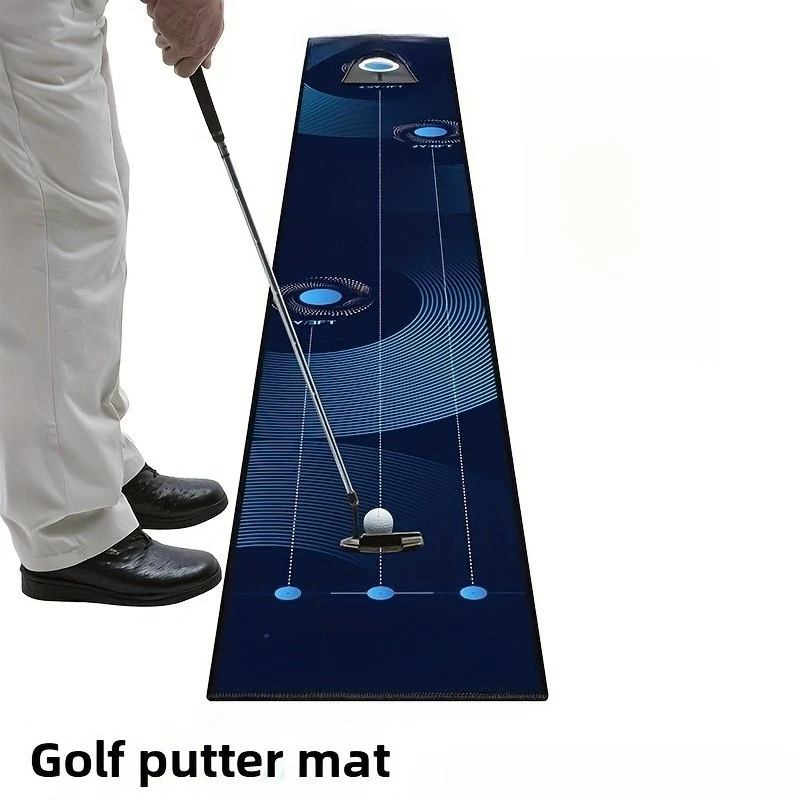 Modern Minimalist Golf Putter Training Mat Anti Slip Portable Putting Green Practice Carpet Home Office Decor Training Aid