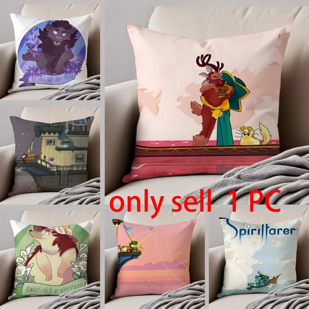 

Чехол для подушки S-Spiritfarer, льняная наволочка, мягкая дышащая защитная накладка для дивана, украшение для комнаты