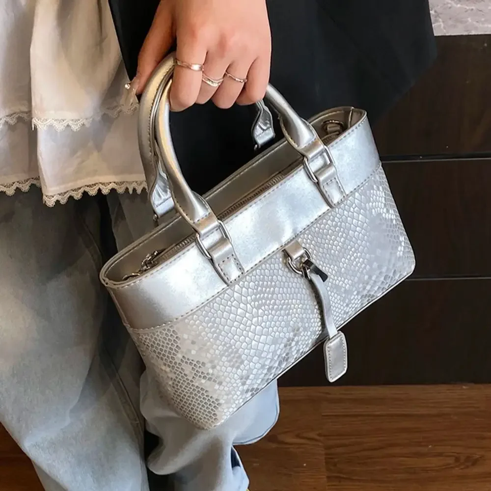 

Korean Style Large Capacity Handbag Women's Simple Sequined Shoulder Bag 2025 Spring/Summer New Fashionable Crossbody Bag