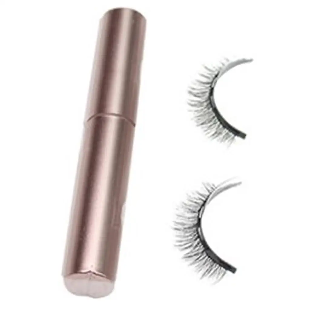 Natural False Eyelashes with Magnetic Eyeliner Set Easy Trim Quick Apply No Glue Eye Makeup Tools