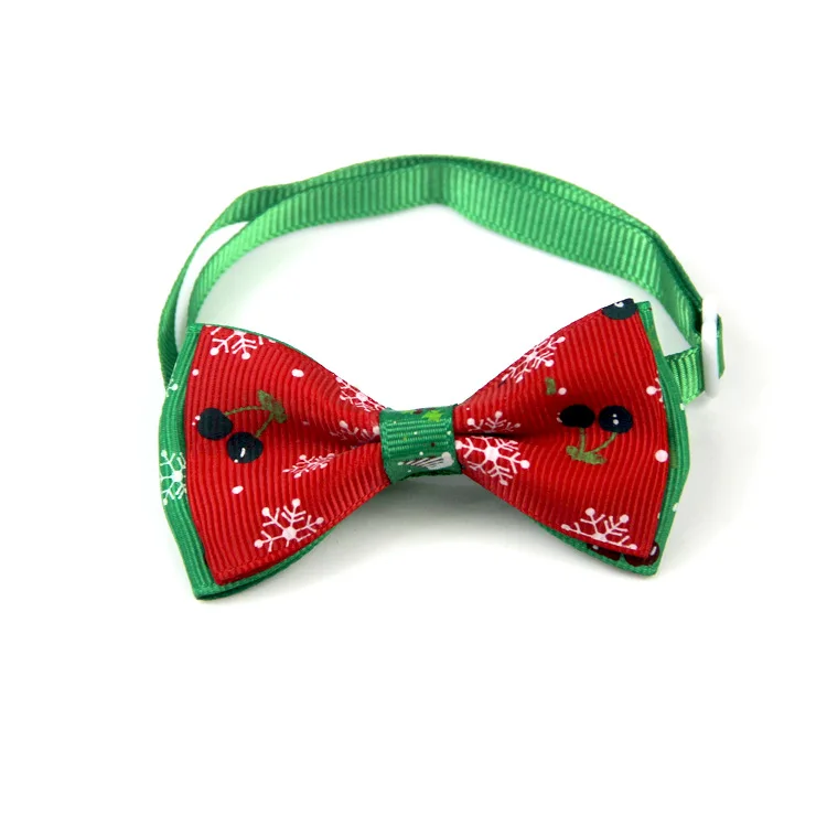 50pcs Christmas Holiday Dog Collar Bow Tie Adjustable Neck Pet  Bowtie Cat Grooming Accessories