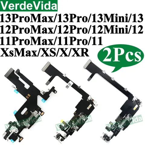 Câble flexible de chargement USB, 2 pièces, pour iPhone 11 12 13 Pro Max XS X XR 8 12Pro 11ProMax 11Pro XsMax 13Mini, connecteur de Port de chargeur