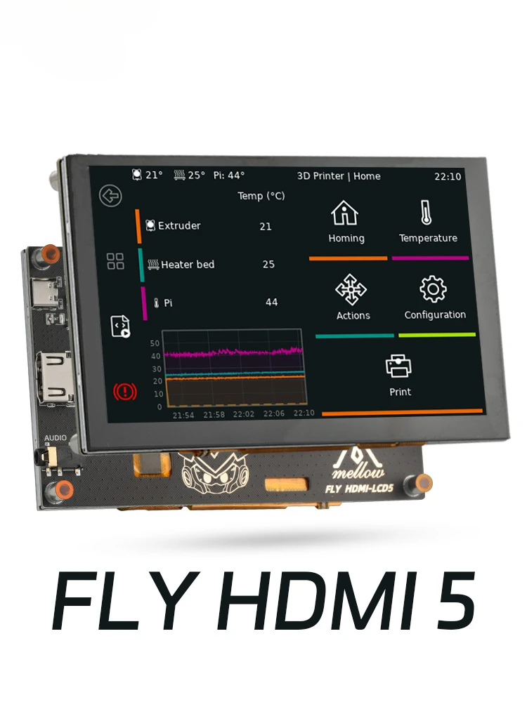 

Для Mellow Fly3DWiring 5-дюймовый сенсорный экран HDMIT3Аксессуары для принтераKlipperScreen