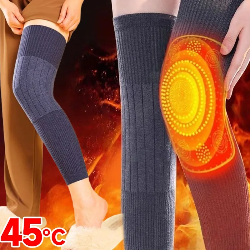 

Thermal Knee Cover Leg Warmers Stretchy Comfort for Men Women Winter Warm Sleeves Stockings Coldproof Non-Slip Sports Kneepad