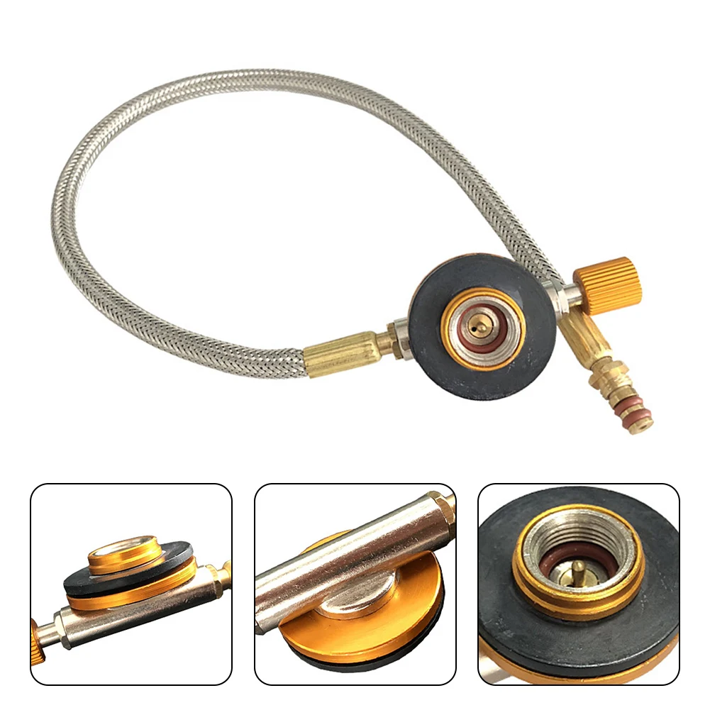 

High Quality Propane Adapter Valve Outdoor Camping Cylinder Tank Gas Stove Adapter Hose Converter Propane Adapter