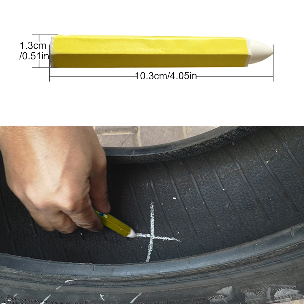 12 Pcs/Set Premium Waterproof White Car Wheel Tyre Tire Repair Drawing Crayon Marker Pen Rubber Motorcycle Auto Hand Tool Parts