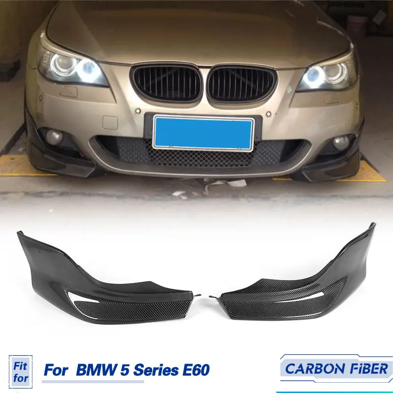 

Car Front Bumper Splitters Apron Flaps Carbon Fiber for BMW 5 Series E60 M Sport 2003-2009 Racing Front Splitters Body Kits FRP